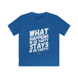 What Happens In De Party Kids Softstyle Tee