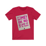 Blame It On De Music! Tee (Magenta Text)