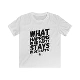 What Happens In De Party Kids Softstyle Tee