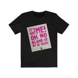 Blame It On De Music! Tee (Magenta Text)